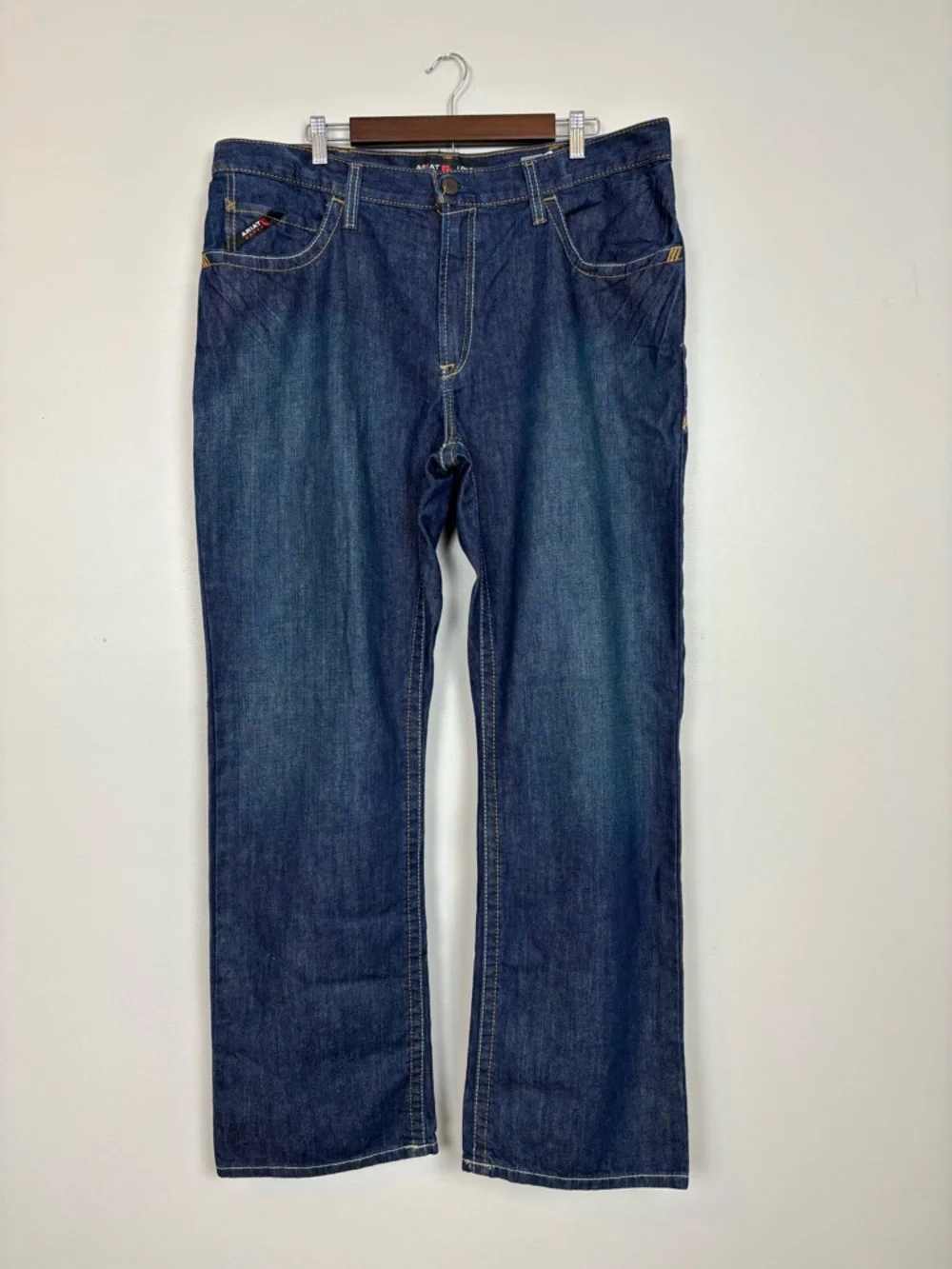 Ariat Jeans Men 38/32 Blue M4 Flame Resistant Low Rise Boot Cut Cat 2 Work Jeans